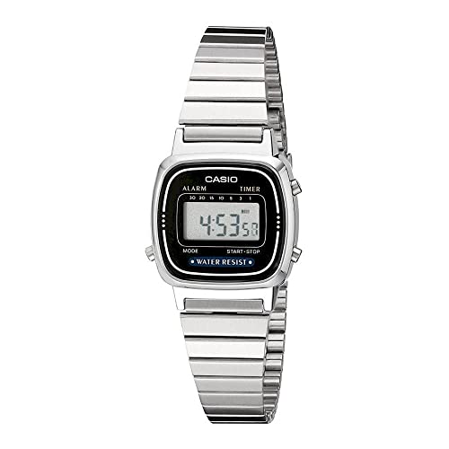 Casio Women's LA670WA-1 Stainless Steel Digital Alarm Watch